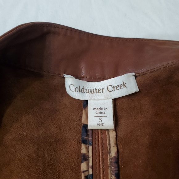 Brown Leather Jacket by Coldwater Creek - Picture 4 of 9